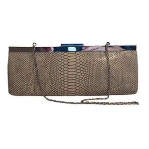 Calvin Klein reptile print evening purse